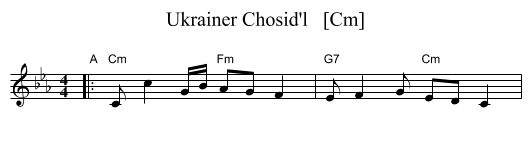 Ukrainer Chosid'l   [Cm] - staff notation