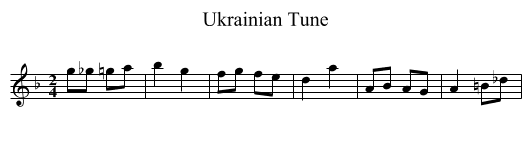 Ukrainian Tune - staff notation