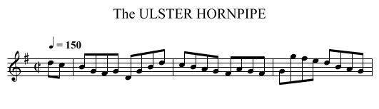 ULSTER HORNPIPE, The - staff notation