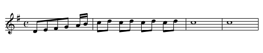 Ulster Outcry - staff notation