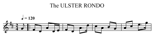 ULSTER RONDO, The - staff notation