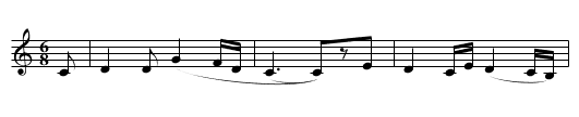 Úna Bhán - staff notation