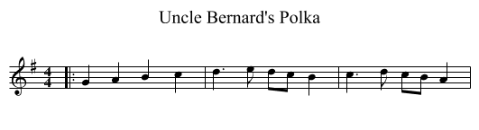 Uncle Bernard's Polka - staff notation