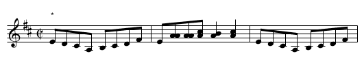 Uncle Dink - staff notation