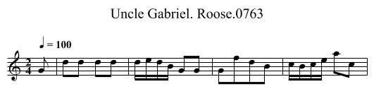 Uncle Gabriel. Roose.0763 - staff notation