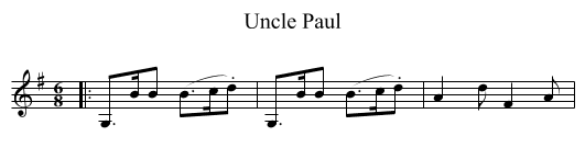 Uncle Paul - staff notation