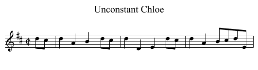Unconstant Chloe - staff notation