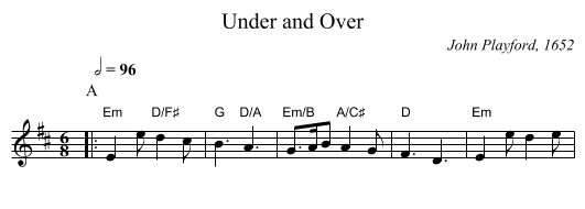 Under and Over - staff notation