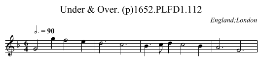 Under & Over. (p)1652.PLFD1.112 - staff notation