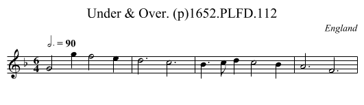 Under & Over. (p)1652.PLFD.112 - staff notation
