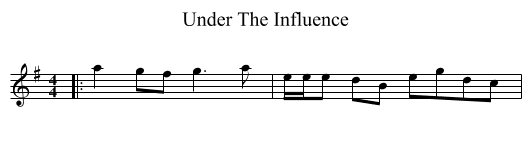 Under The Influence - staff notation