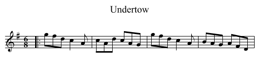 Undertow - staff notation