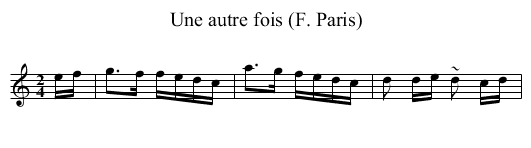 Une autre fois (F. Paris) - staff notation