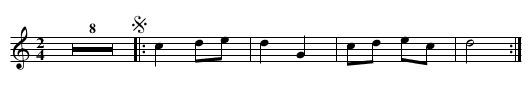 Une cigale - staff notation