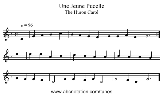 Une Jeune Pucelle - staff notation
