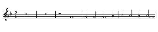 Une plaisante fillette - staff notation