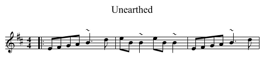Unearthed - staff notation
