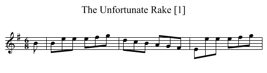 Unfortunate Rake [1], The - staff notation