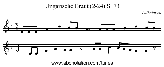 Ungarische Braut (2-24) S. 73 - staff notation