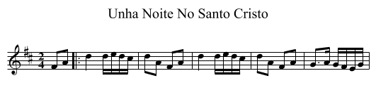 Unha Noite No Santo Cristo - staff notation
