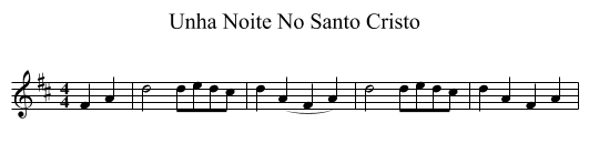 Unha Noite No Santo Cristo - staff notation