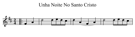 Unha Noite No Santo Cristo - staff notation