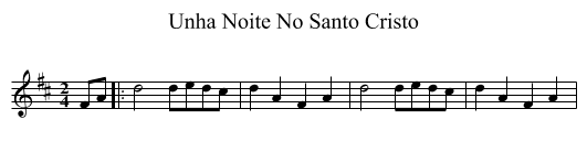 Unha Noite No Santo Cristo - staff notation
