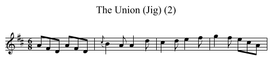 Union (Jig) (2), The - staff notation