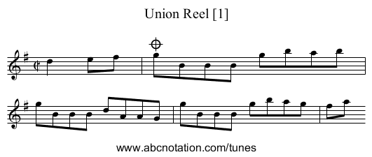 Union Reel [1] - staff notation