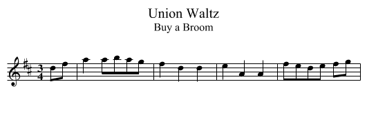 Union Waltz - staff notation