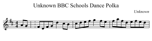 Unknown BBC Schools Dance Polka - staff notation