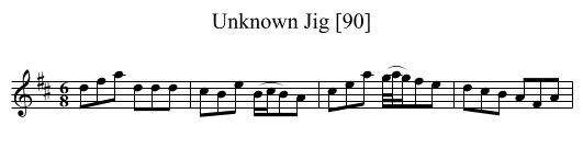 Unknown Jig [90] - staff notation