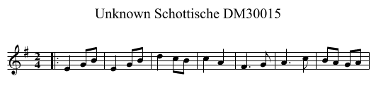Unknown Schottische DM30015 - staff notation