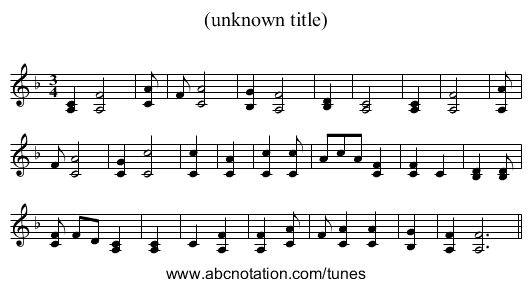 (unknown title) - staff notation