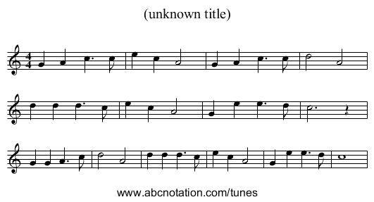 (unknown title) - staff notation