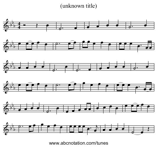 (unknown title) - staff notation