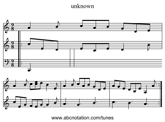 unknown - staff notation