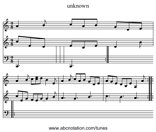 unknown - staff notation