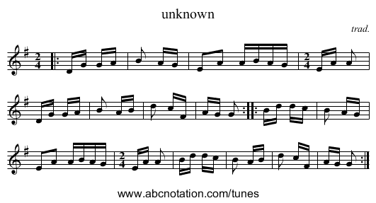 unknown - staff notation