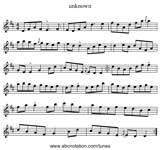 unknown - staff notation
