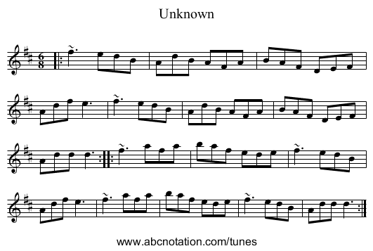 Unknown - staff notation