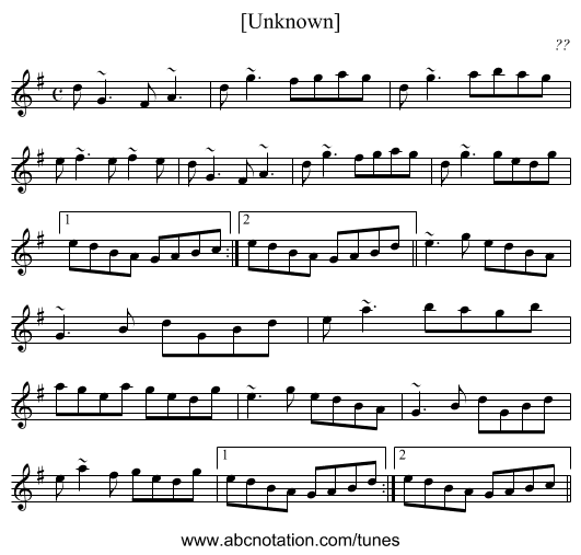 [Unknown] - staff notation