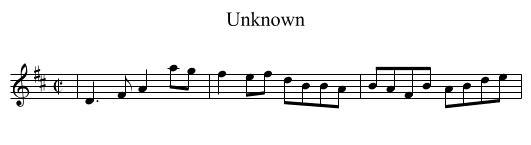 Unknown - staff notation