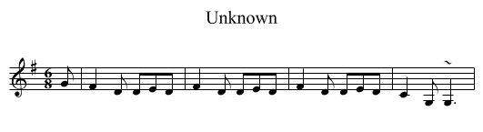 Unknown - staff notation