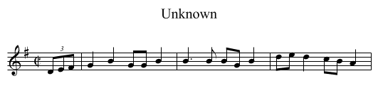 Unknown - staff notation