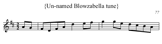 {Un-named Blowzabella tune} - staff notation