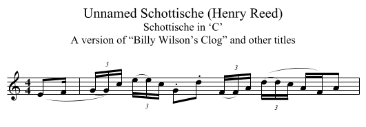 Unnamed Schottische (Henry Reed) - staff notation