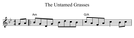 Untamed Grasses, The  - staff notation