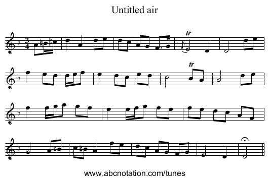 Untitled air - staff notation
