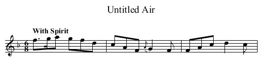 Untitled Air - staff notation
